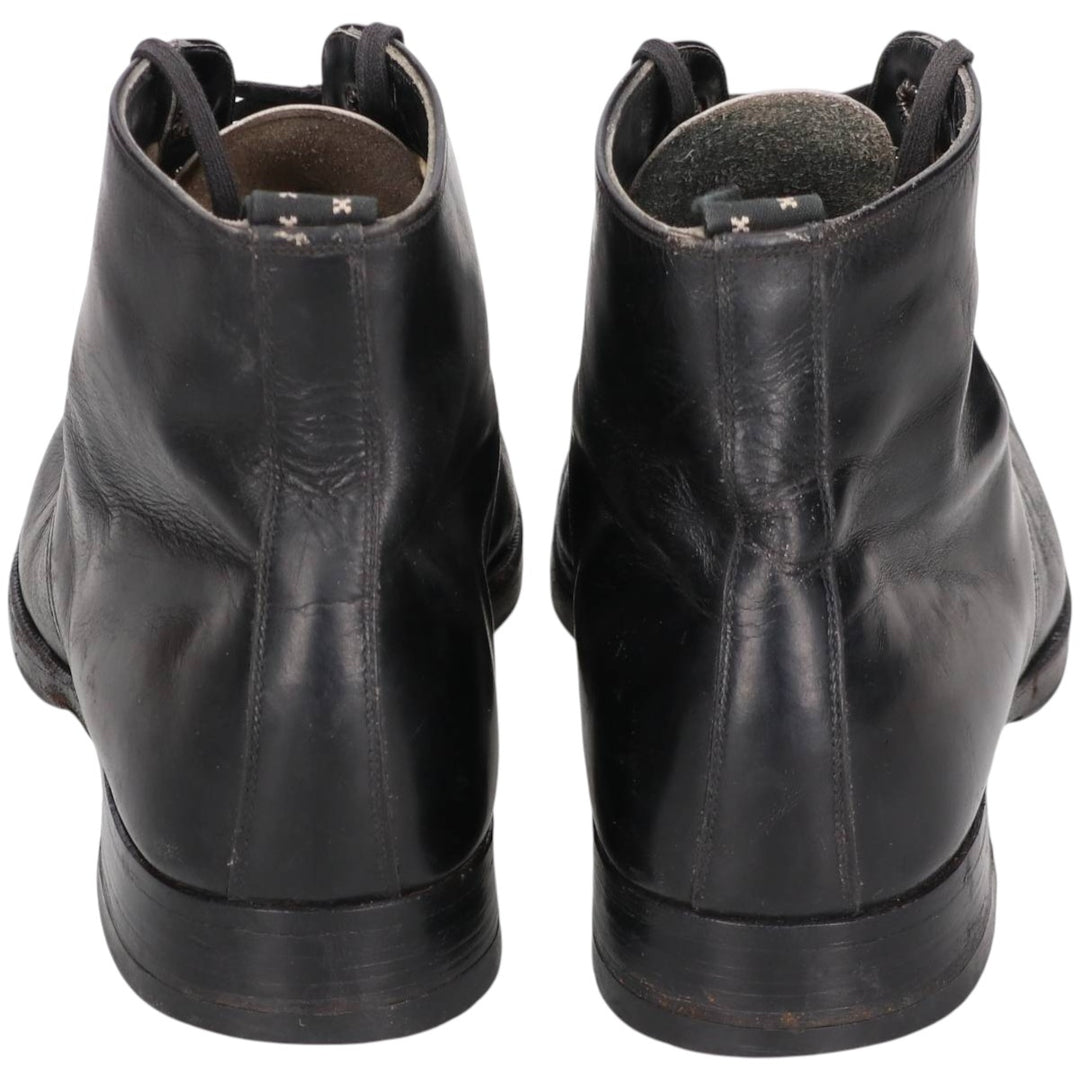 Straight tip boots 9 1/2 Men's 28.0cm genuine leather black type Vintage Second Hand