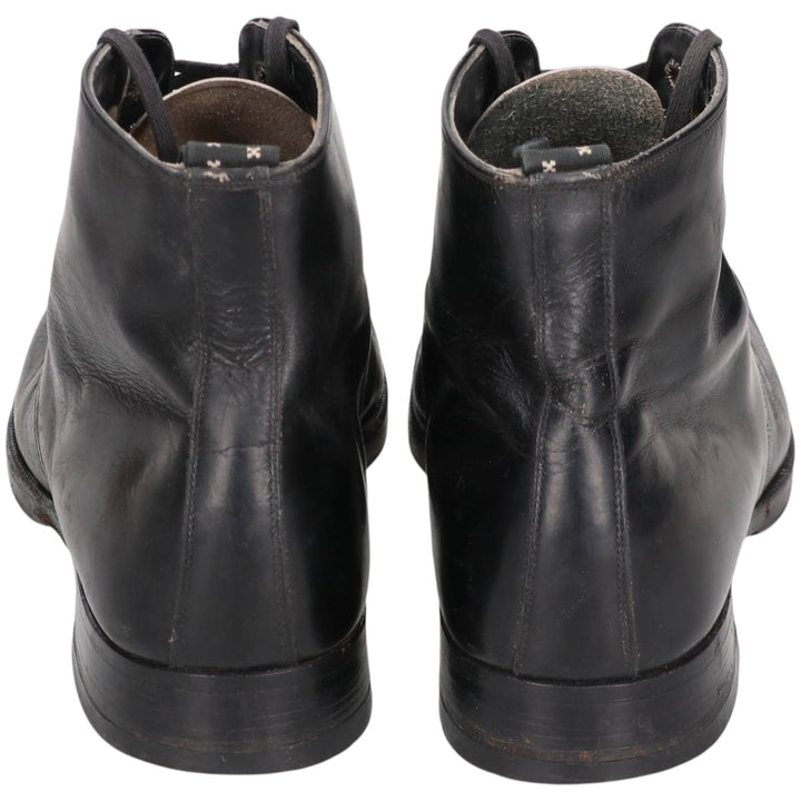 Straight tip boots 9 1/2 Men's 28.0cm genuine leather black type Vintage Second Hand