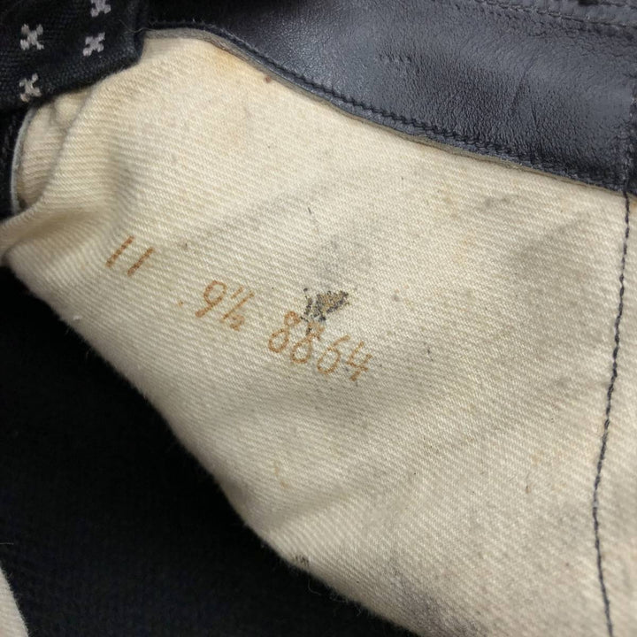 Straight tip boots 9 1/2 Men's 28.0cm genuine leather black type Vintage Second Hand