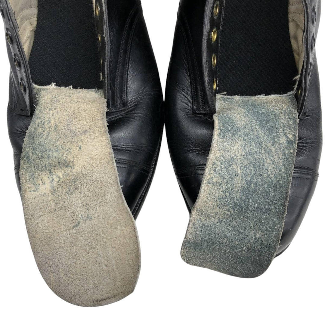 Straight tip boots 9 1/2 Men's 28.0cm genuine leather black type Vintage Second Hand