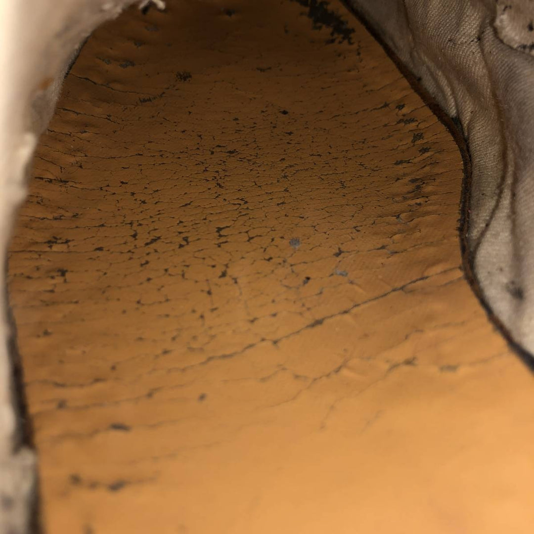 Straight tip boots 9 1/2 Men's 28.0cm genuine leather black type Vintage Second Hand