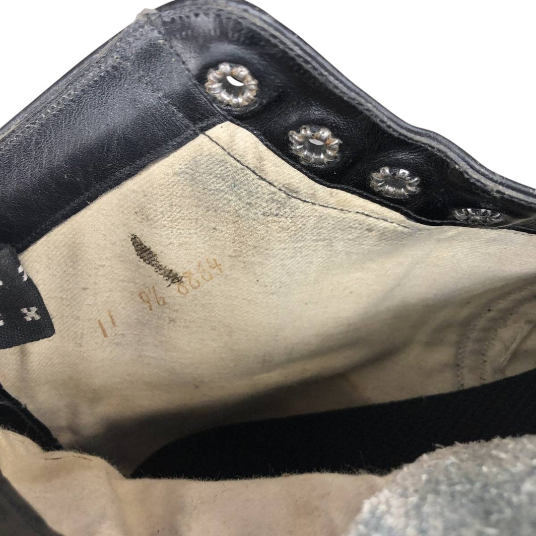 Straight tip boots 9 1/2 Men's 28.0cm genuine leather black type Vintage Second Hand