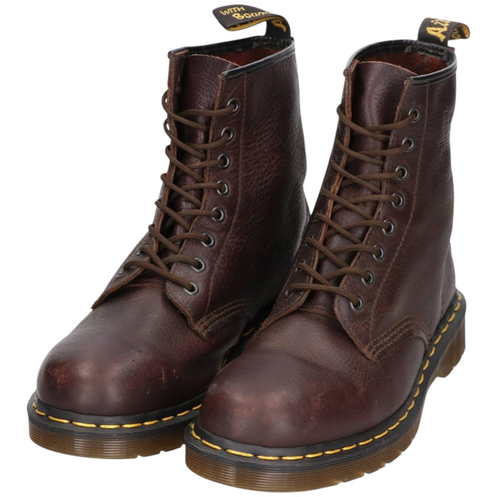 Dr. Martens 8-hole boots made in the UK Men's 27.0cm genuine leather brown type Vintage Second Hand