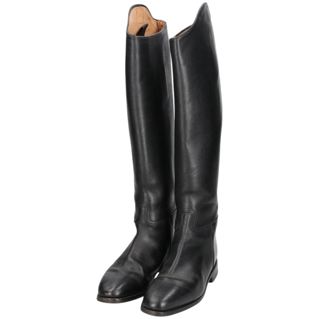 Konigs Jockey Riding Boots 6 Women's 25.0cm unclear black type Vintage Second Hand