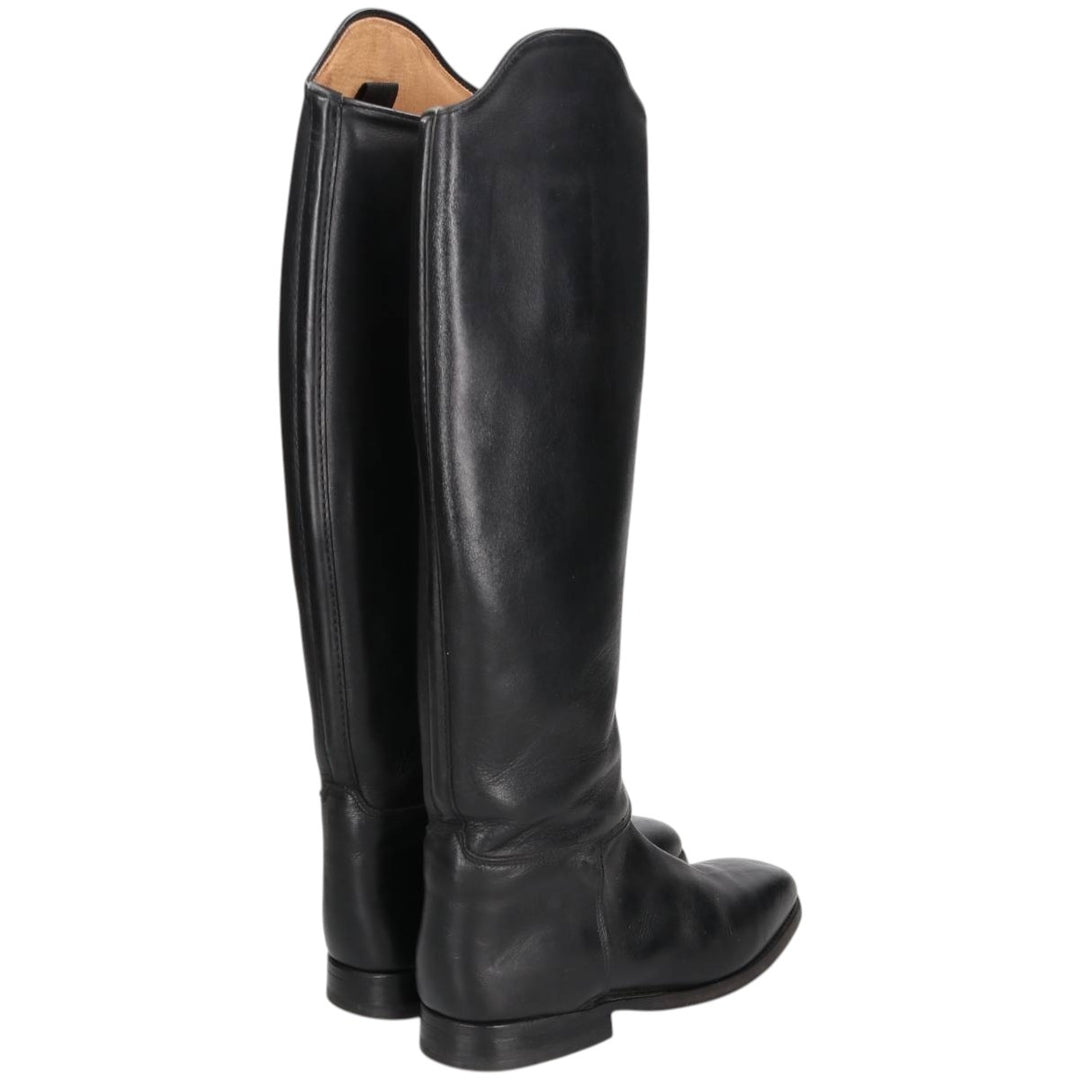 Konigs Jockey Riding Boots 6 Women's 25.0cm unclear black type Vintage Second Hand