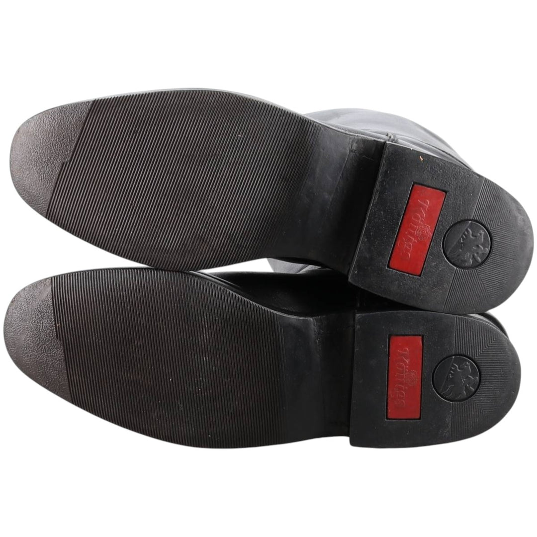 Konigs Jockey Riding Boots 6 Women's 25.0cm unclear black type Vintage Second Hand