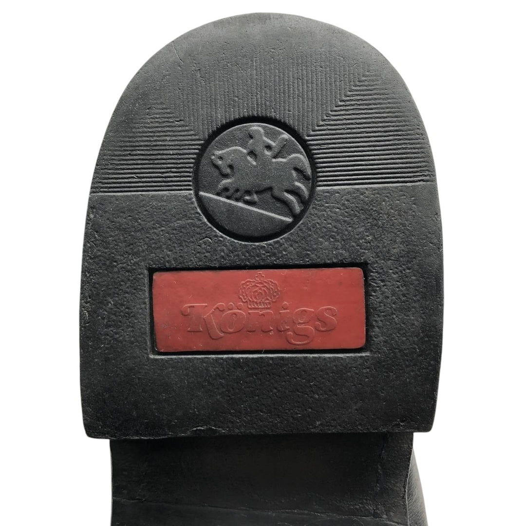 Konigs Jockey Riding Boots 6 Women's 25.0cm unclear black type Vintage Second Hand