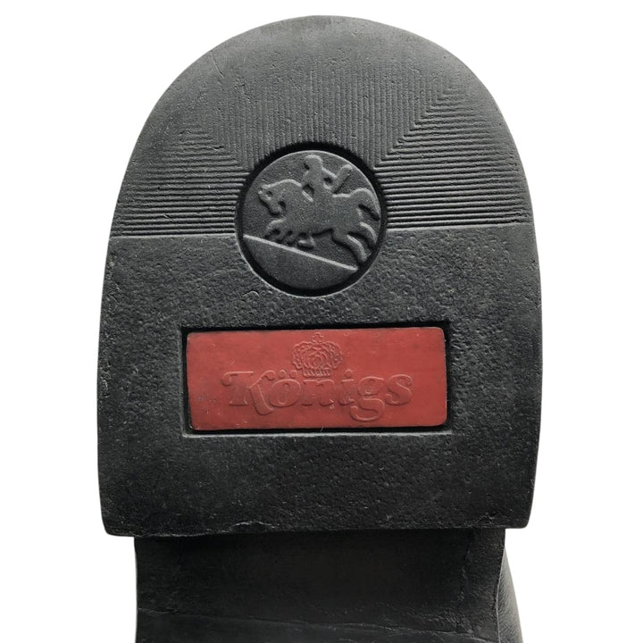 Konigs Jockey Riding Boots 6 Women's 25.0cm unclear black type Vintage Second Hand