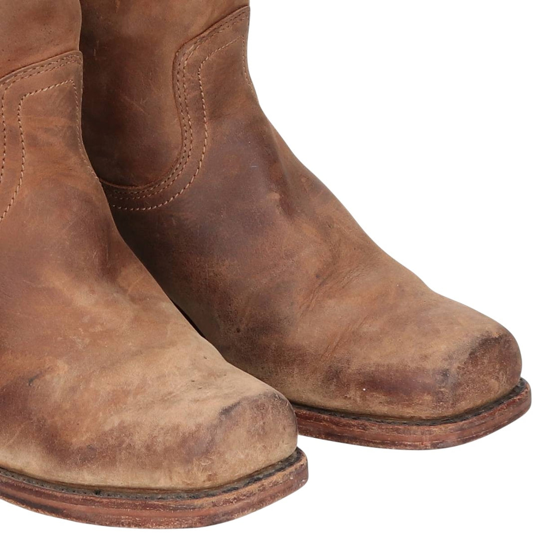 FRYE Square Toe Roper Boots, 8 1/2M, Men's, 10.4" (equivalent) /saa014431 Men's 26.5cm genuine leather brown type Vintage Second Hand