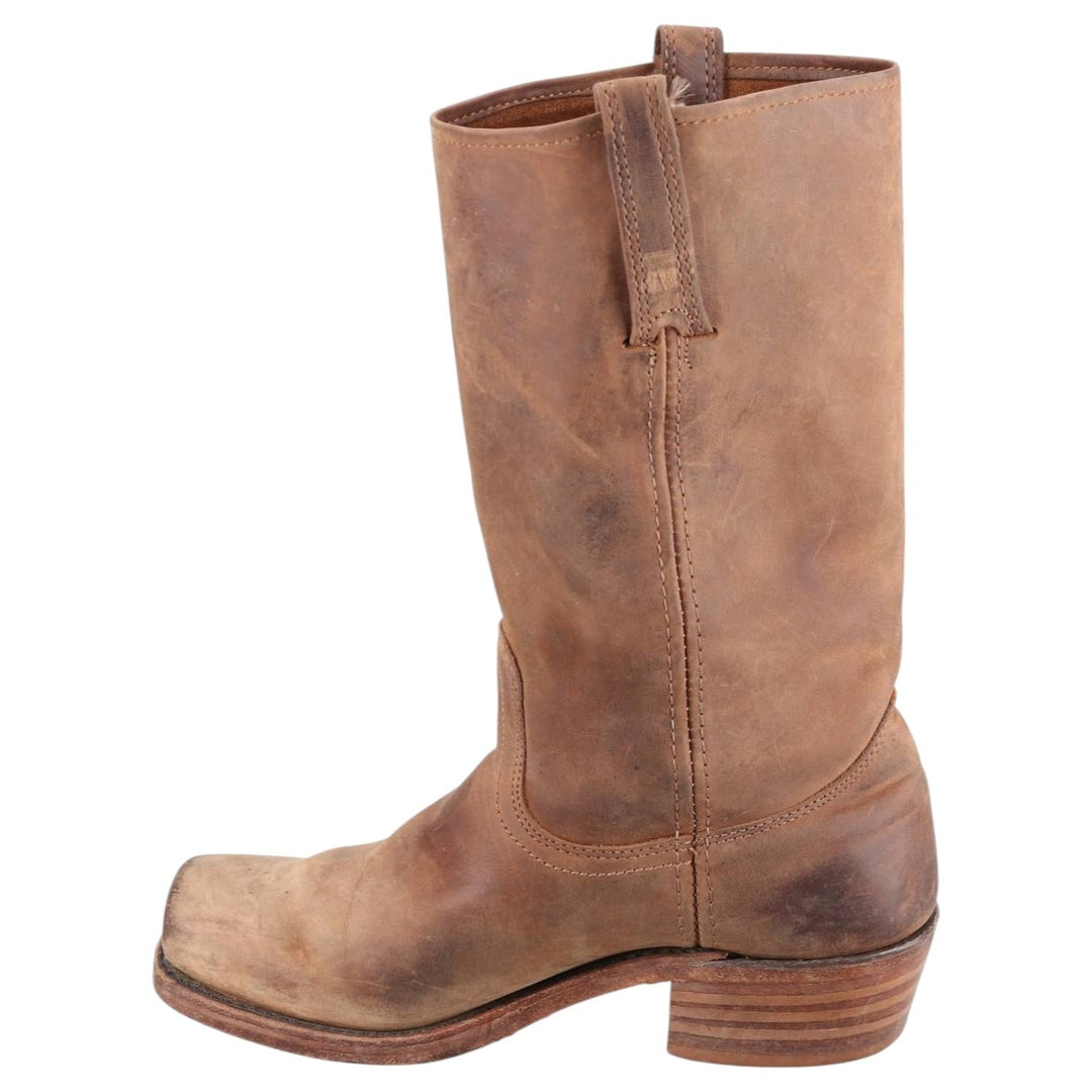 FRYE Square Toe Roper Boots, 8 1/2M, Men's, 10.4" (equivalent) /saa014431 Men's 26.5cm genuine leather brown type Vintage Second Hand