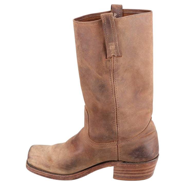 FRYE Square Toe Roper Boots, 8 1/2M, Men's, 10.4" (equivalent) /saa014431 Men's 26.5cm genuine leather brown type Vintage Second Hand
