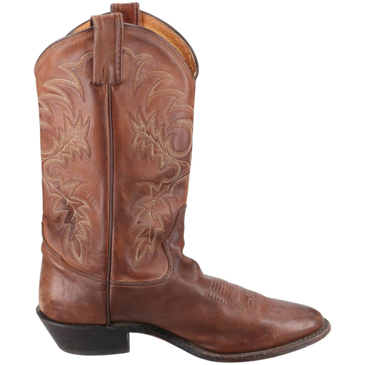 Tony Lama all-over print western boots, size 9 1/2D Men's 27.0cm genuine leather brown type Vintage Second Hand