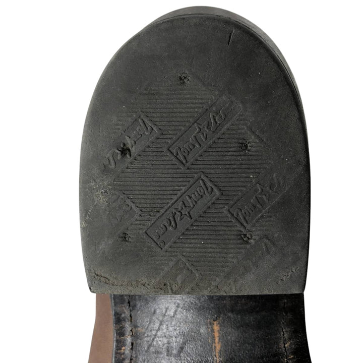 Tony Lama all-over print western boots, size 9 1/2D Men's 27.0cm genuine leather brown type Vintage Second Hand