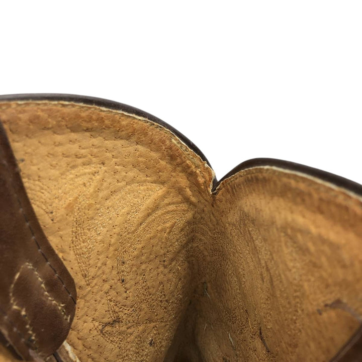 Tony Lama all-over print western boots, size 9 1/2D Men's 27.0cm genuine leather brown type Vintage Second Hand