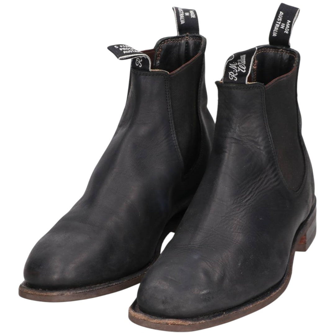 Blundstone side gore boots Men's 26.0cm genuine leather black type Vintage Second Hand