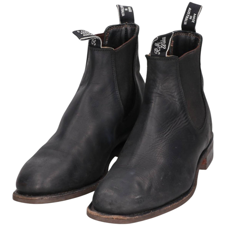 Blundstone side gore boots Men's 26.0cm genuine leather black type Vintage Second Hand