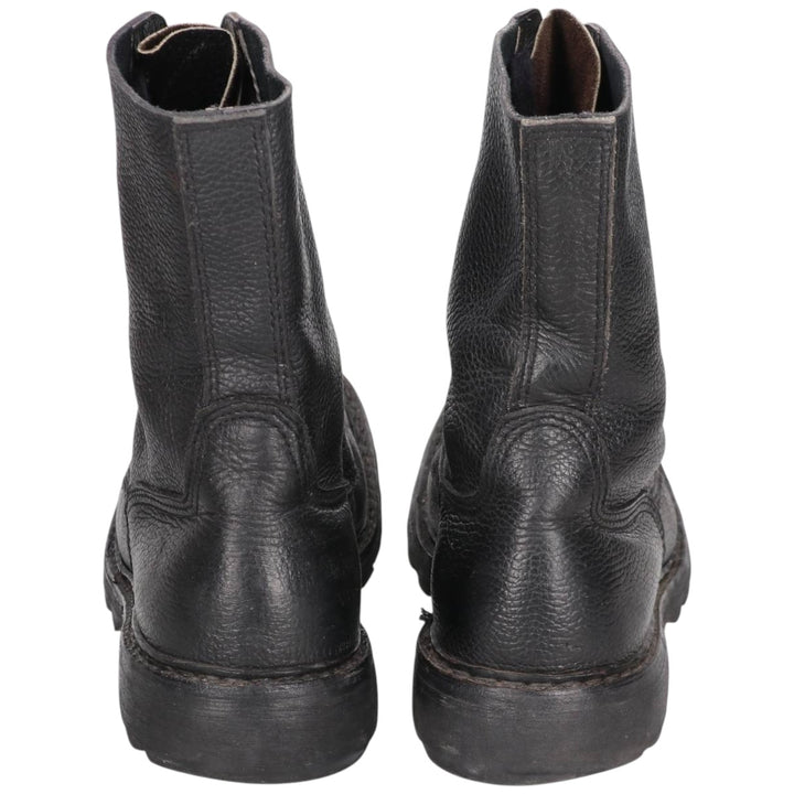 90s Vintage Military Army Boots, Size 43, Men's, 10.6" (equivalent) /saa014434 Men's 27.0cm genuine leather black type Vintage Second Hand