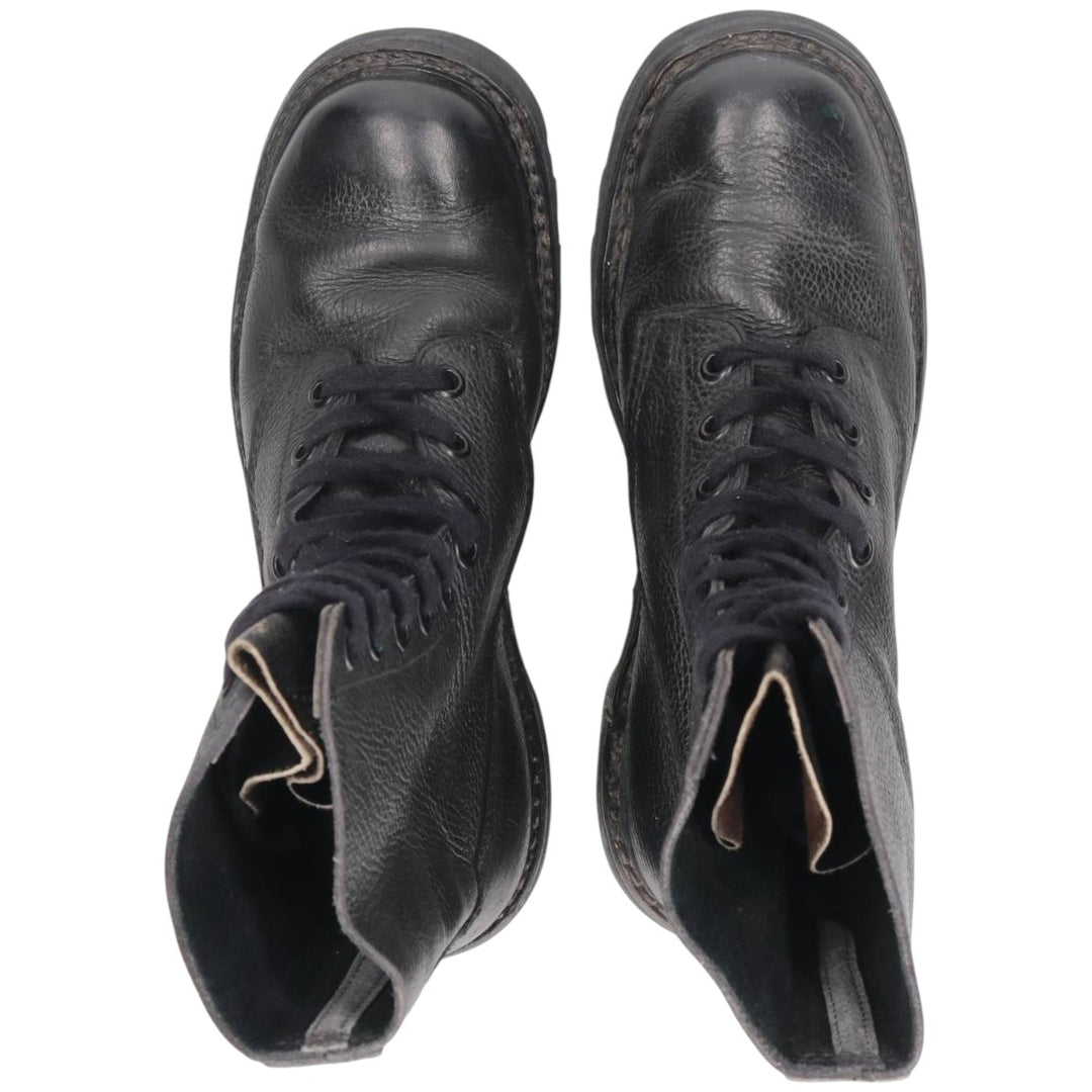 90s Vintage Military Army Boots, Size 43, Men's, 10.6" (equivalent) /saa014434 Men's 27.0cm genuine leather black type Vintage Second Hand