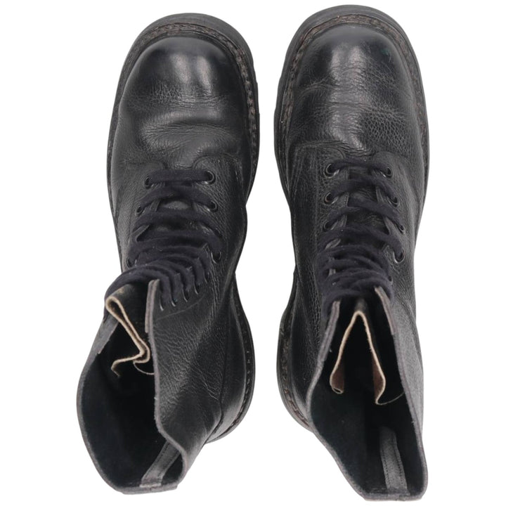 90s Vintage Military Army Boots, Size 43, Men's, 10.6" (equivalent) /saa014434 Men's 27.0cm genuine leather black type Vintage Second Hand