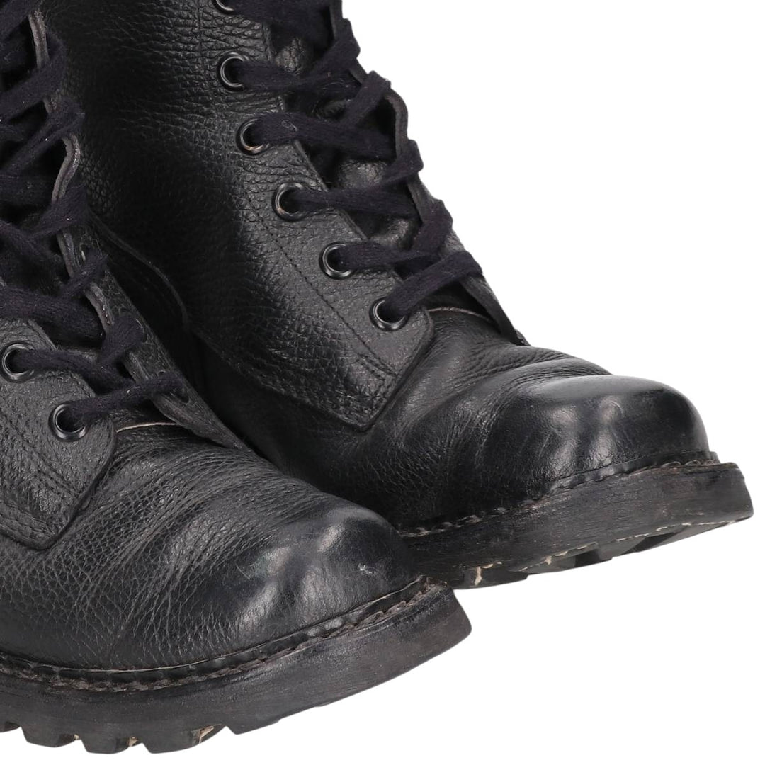 90s Vintage Military Army Boots, Size 43, Men's, 10.6" (equivalent) /saa014434 Men's 27.0cm genuine leather black type Vintage Second Hand