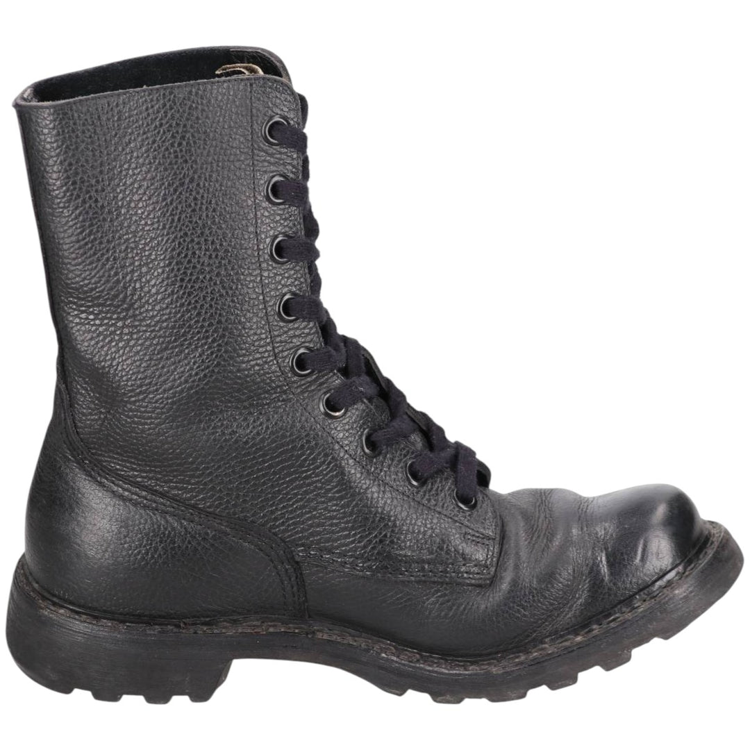 90s Vintage Military Army Boots, Size 43, Men's, 10.6" (equivalent) /saa014434 Men's 27.0cm genuine leather black type Vintage Second Hand
