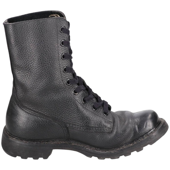 90s Vintage Military Army Boots, Size 43, Men's, 10.6" (equivalent) /saa014434 Men's 27.0cm genuine leather black type Vintage Second Hand