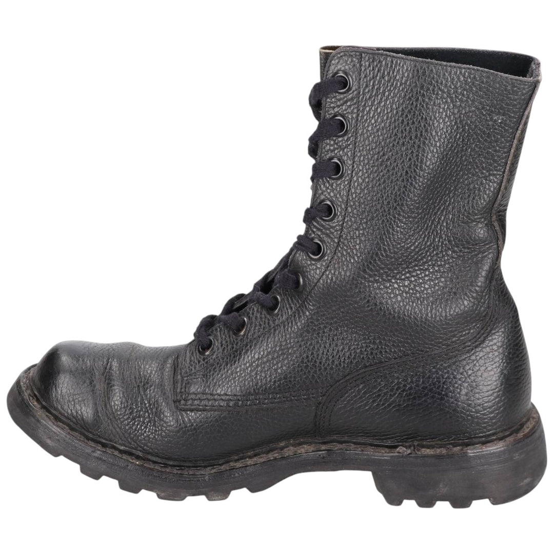 90s Vintage Military Army Boots, Size 43, Men's, 10.6" (equivalent) /saa014434 Men's 27.0cm genuine leather black type Vintage Second Hand