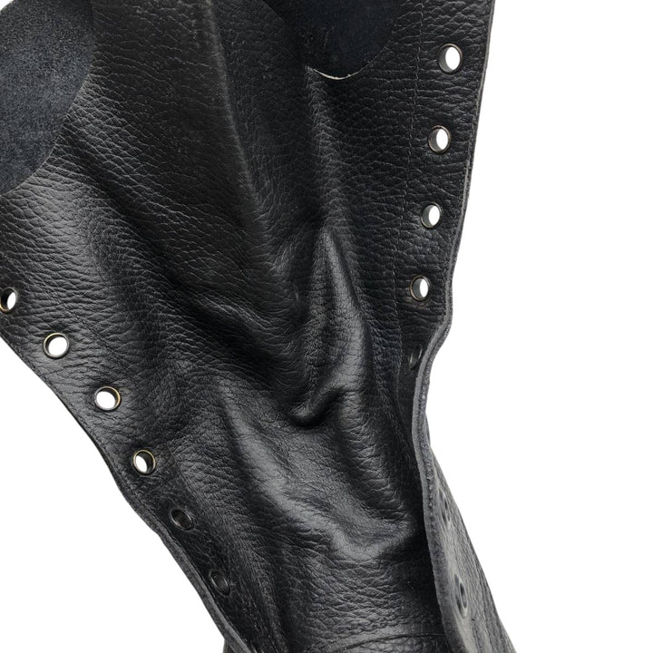 90s Vintage Military Army Boots, Size 43, Men's, 10.6" (equivalent) /saa014434 Men's 27.0cm genuine leather black type Vintage Second Hand