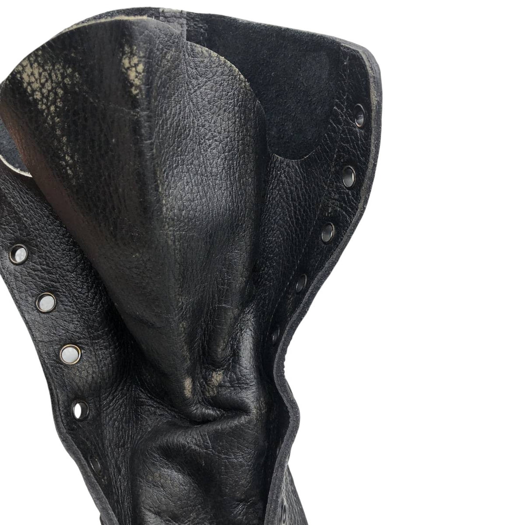 90s Vintage Military Army Boots, Size 43, Men's, 10.6" (equivalent) /saa014434 Men's 27.0cm genuine leather black type Vintage Second Hand