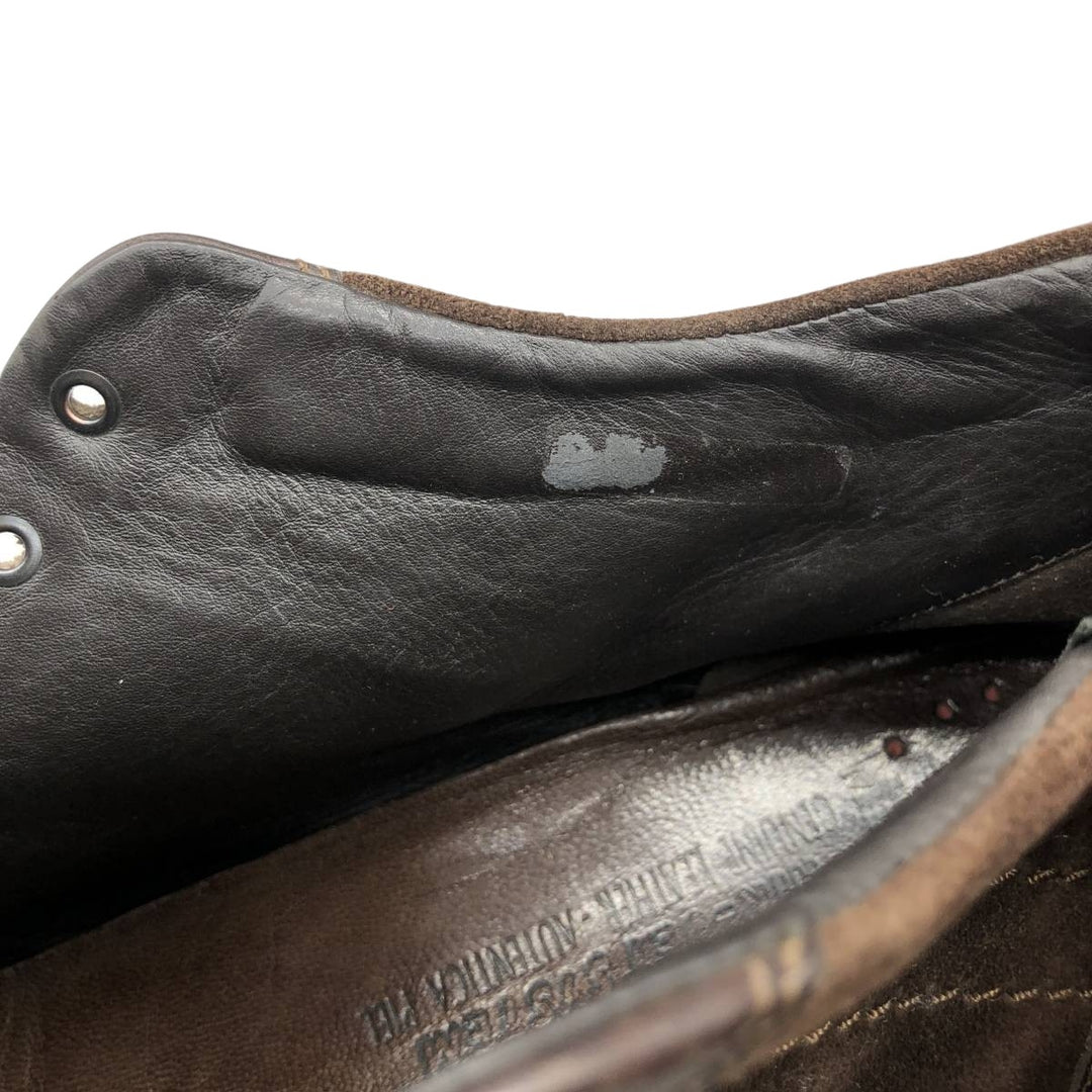 MEPHISTO Suede Leather Boots 10 Men's 28.0cm genuine leather brown type Vintage Second Hand