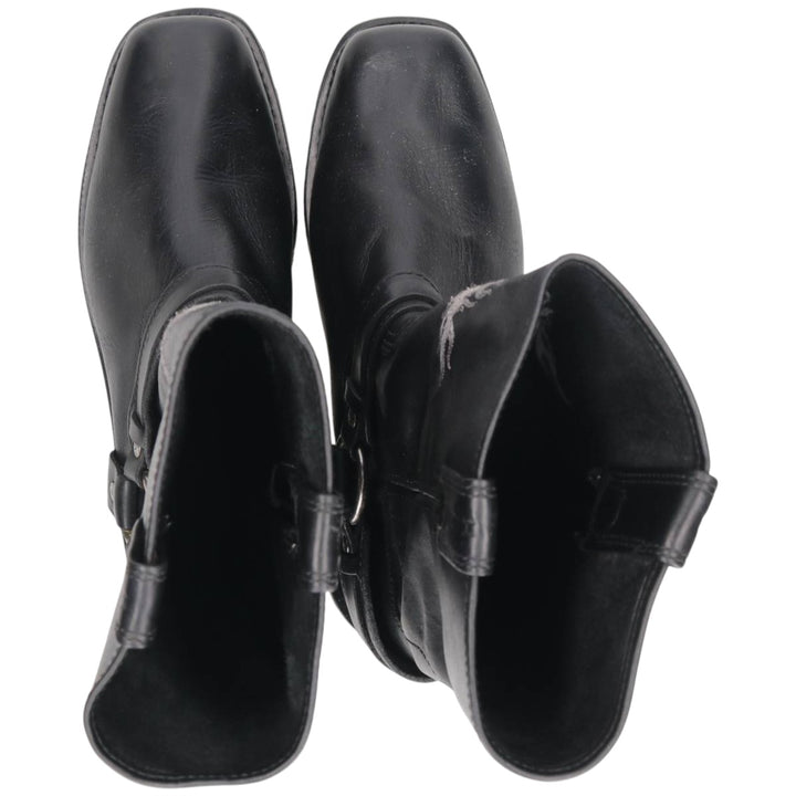 Harley-Davidson Men's Square Toe Ring Boots, Size 10.6" (saa014439) Men's 27.0cm genuine leather black type Vintage Second Hand