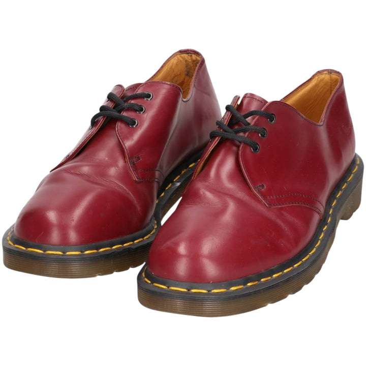 Dr. Martens 1461/59 3-Eye Shoes, Size 8 Men's 27.0cm genuine leather wine-red Vintage Second Hand
