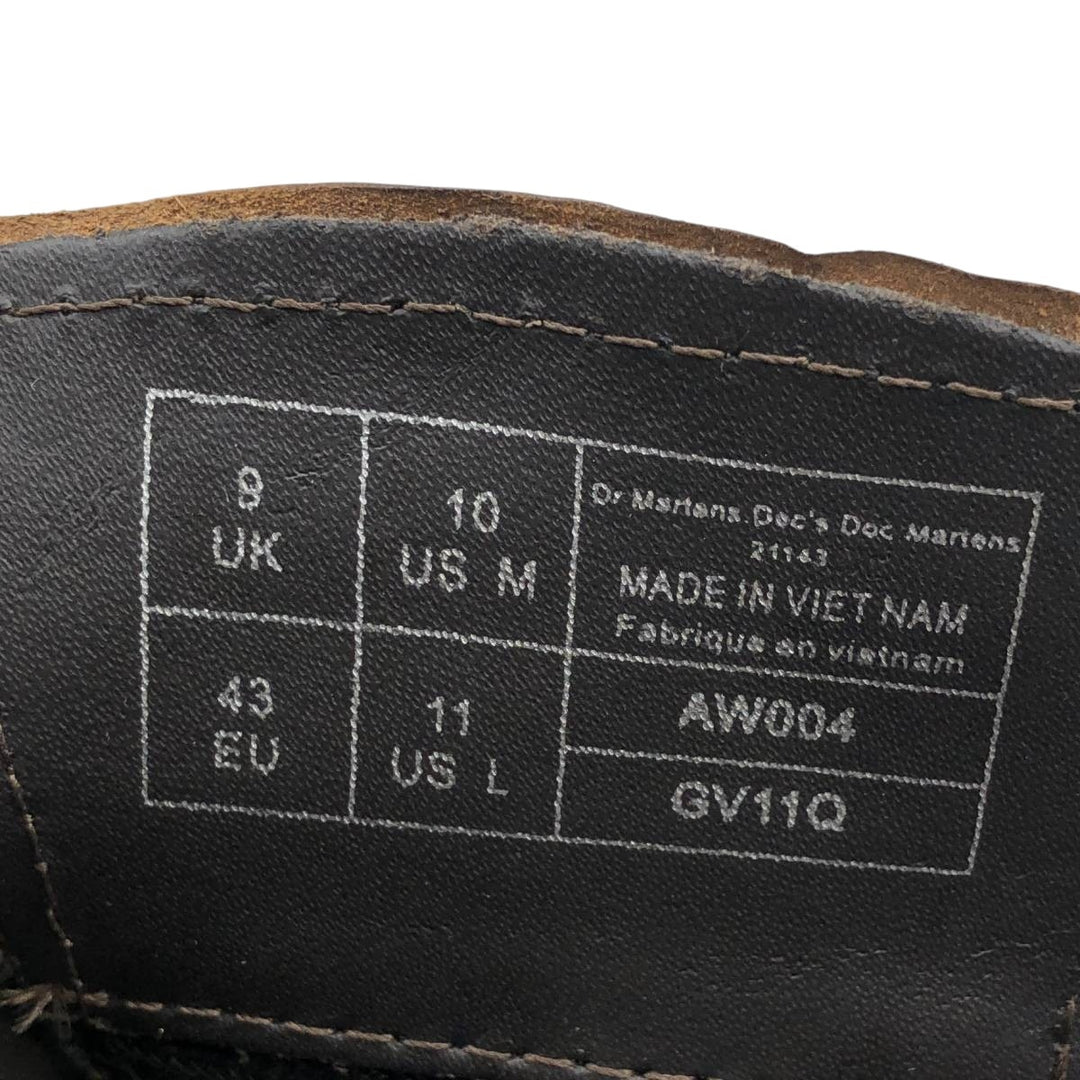 Dr. Martens 1461 3-Eye Shoes 9 Men's 28.0cm genuine leather brown type Vintage Second Hand