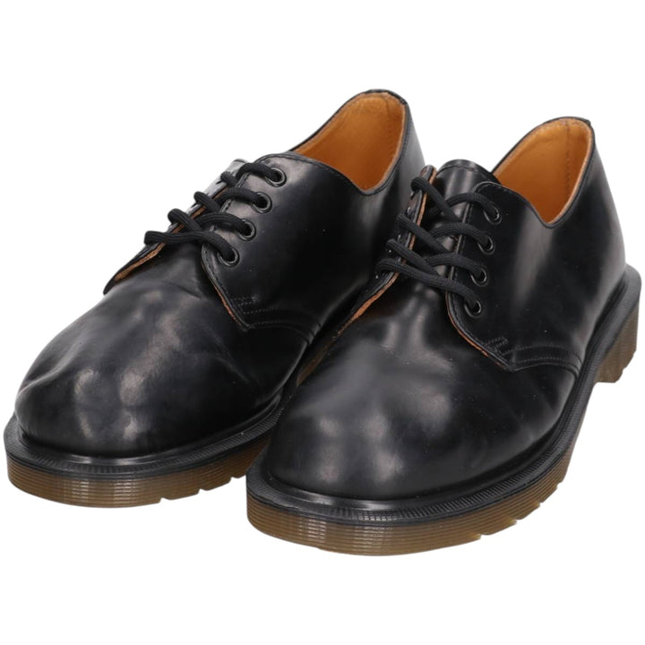 Dr. Martens THE ORIGINAL 3-Eye Shoes, Made in England, Size 7 Men's 26.0cm genuine leather black type Vintage Second Hand