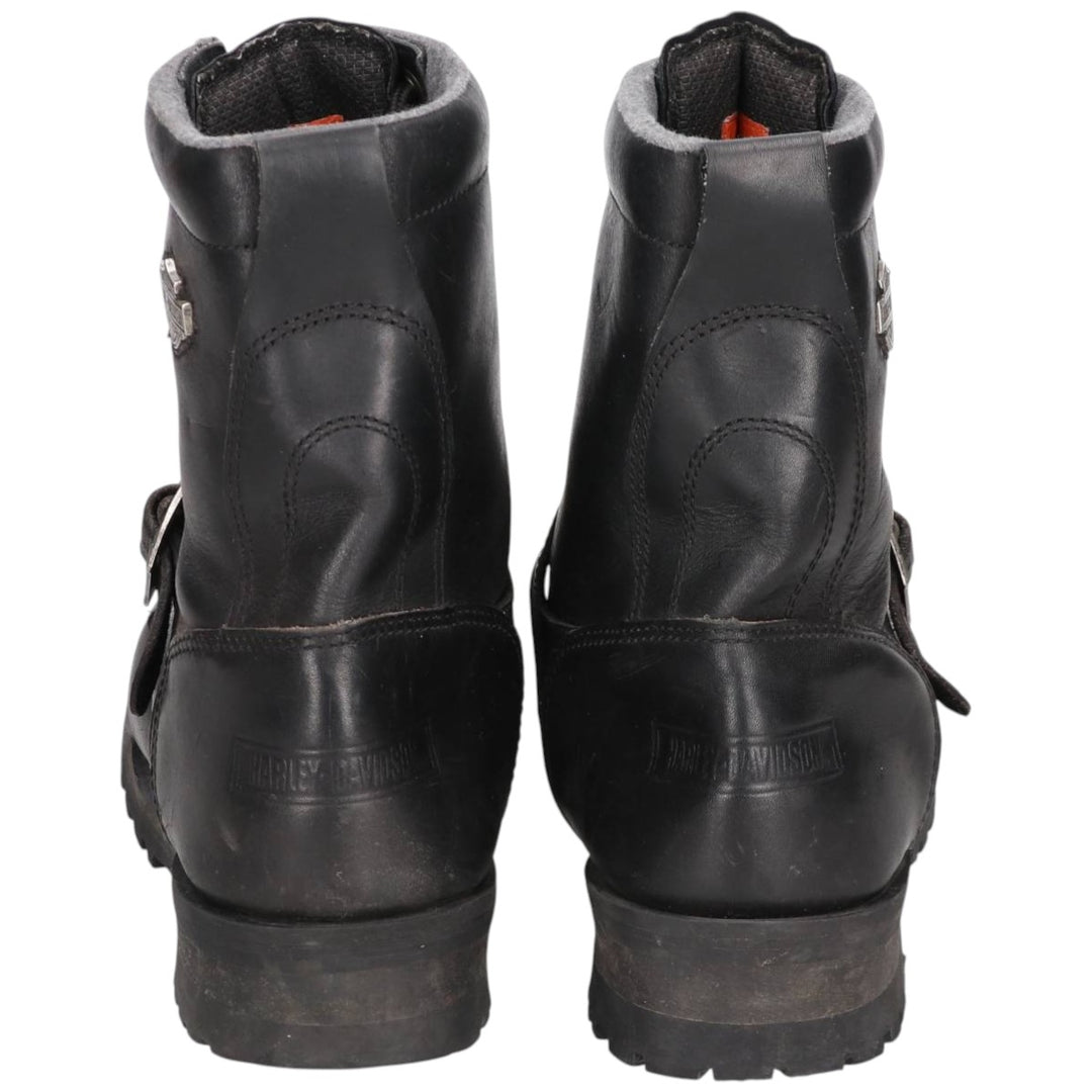 Harley-Davidson Belted Motorcycle Boots, Size 10 1/2 Men's 28.5cm genuine leather black type Vintage Second Hand