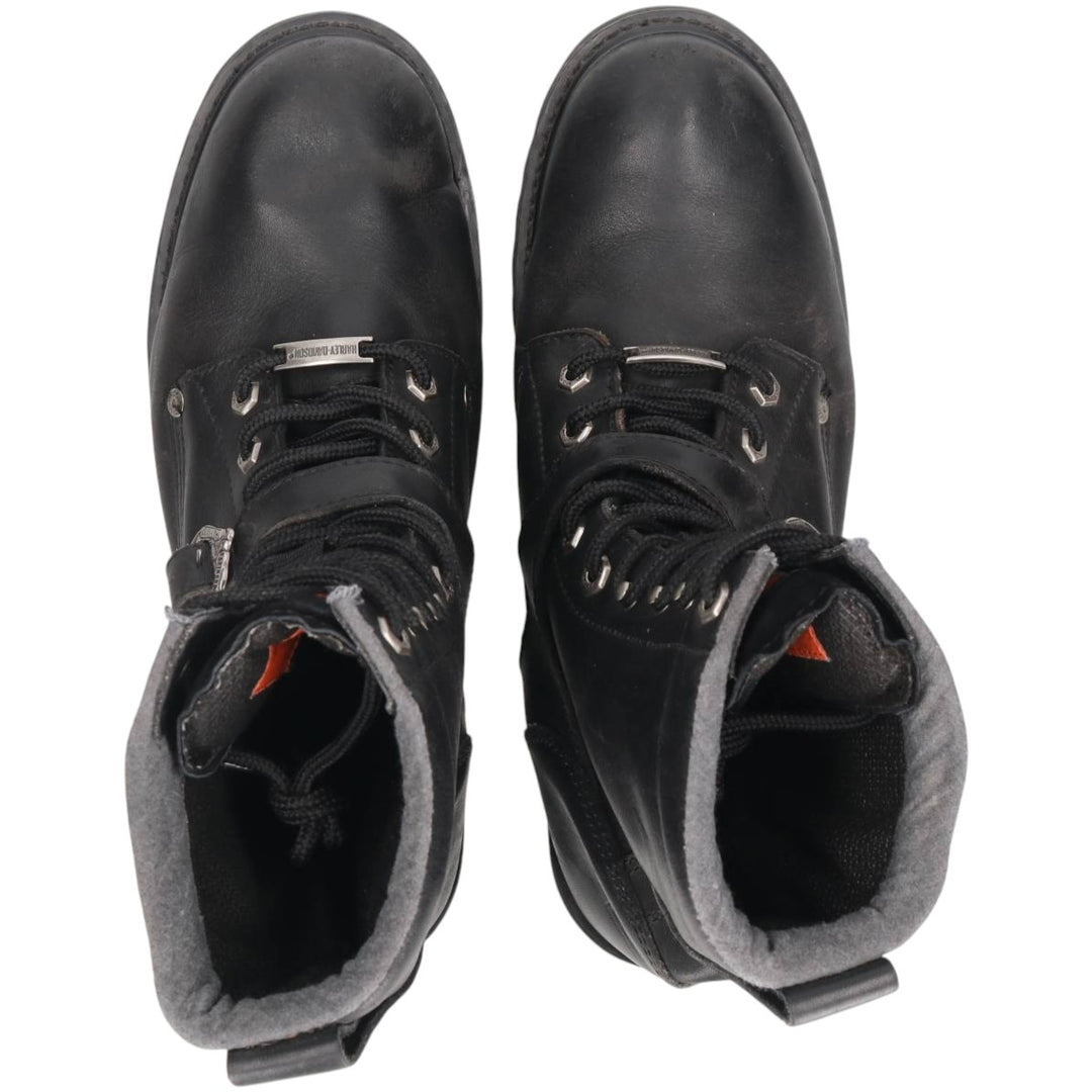 Harley-Davidson Belted Motorcycle Boots, Size 10 1/2 Men's 28.5cm genuine leather black type Vintage Second Hand