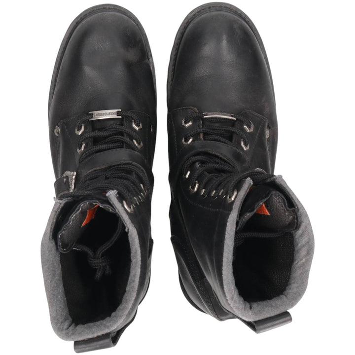 Harley-Davidson Belted Motorcycle Boots, Size 10 1/2 Men's 28.5cm genuine leather black type Vintage Second Hand