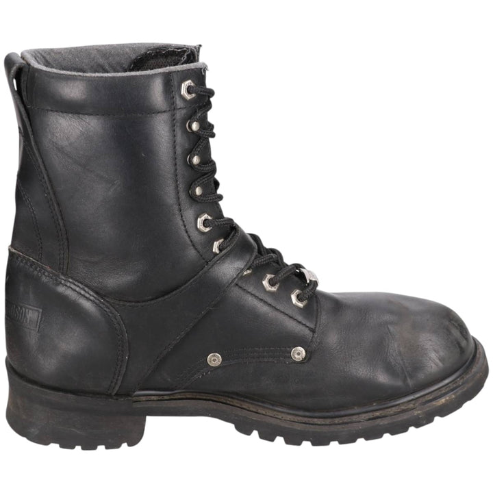 Harley-Davidson Belted Motorcycle Boots, Size 10 1/2 Men's 28.5cm genuine leather black type Vintage Second Hand
