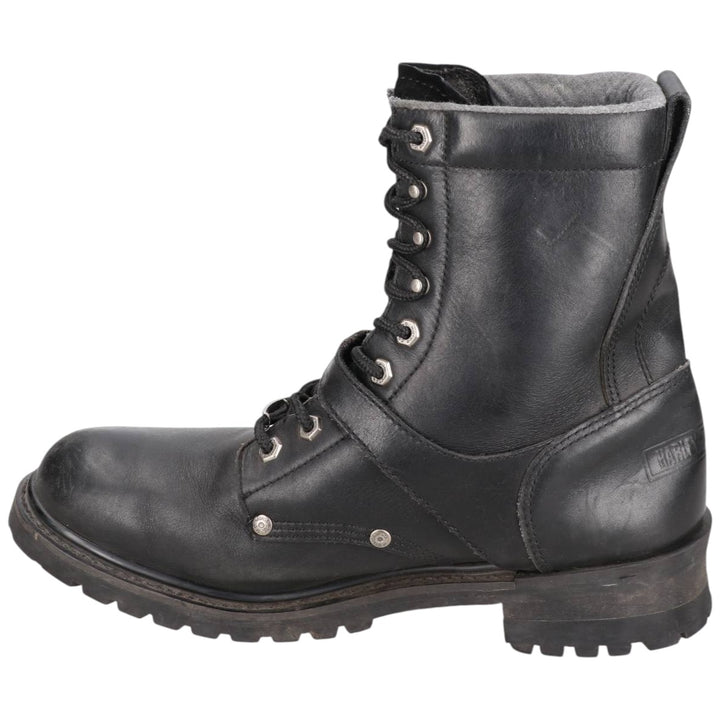 Harley-Davidson Belted Motorcycle Boots, Size 10 1/2 Men's 28.5cm genuine leather black type Vintage Second Hand