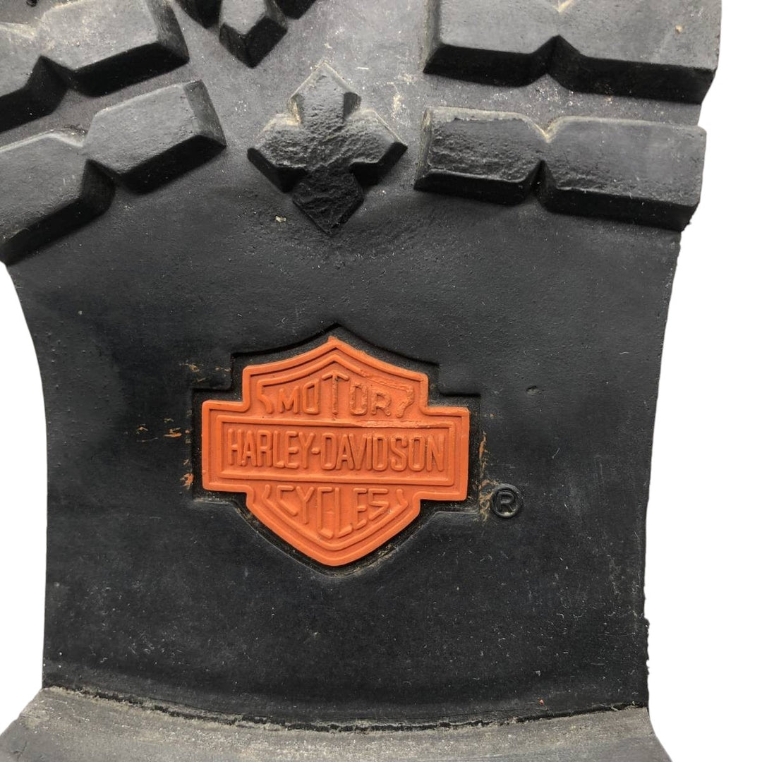 Harley-Davidson Belted Motorcycle Boots, Size 10 1/2 Men's 28.5cm genuine leather black type Vintage Second Hand