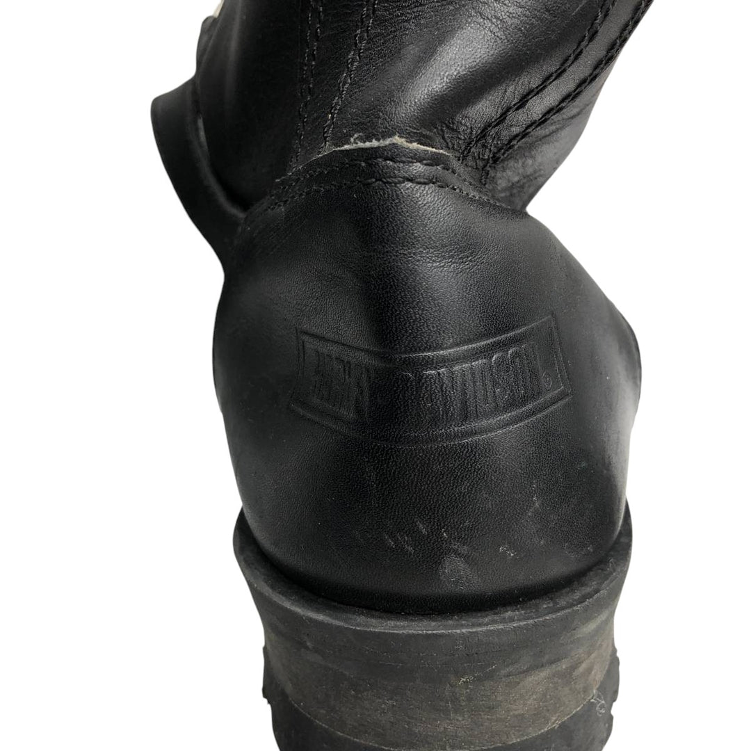 Harley-Davidson Belted Motorcycle Boots, Size 10 1/2 Men's 28.5cm genuine leather black type Vintage Second Hand
