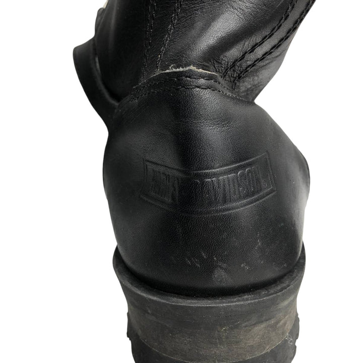 Harley-Davidson Belted Motorcycle Boots, Size 10 1/2 Men's 28.5cm genuine leather black type Vintage Second Hand