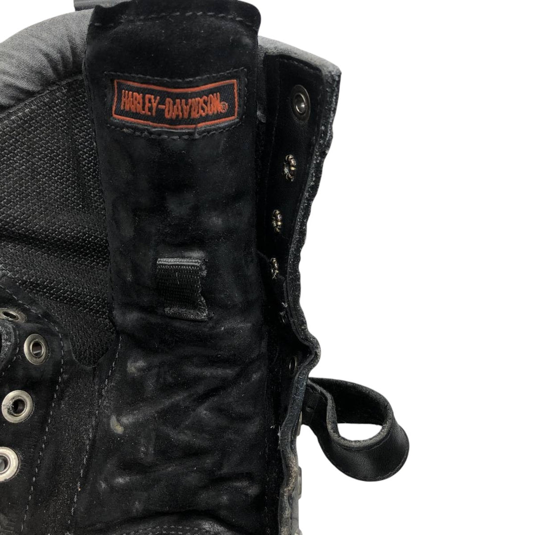 Harley-Davidson Belted Motorcycle Boots, Size 10 1/2 Men's 28.5cm genuine leather black type Vintage Second Hand