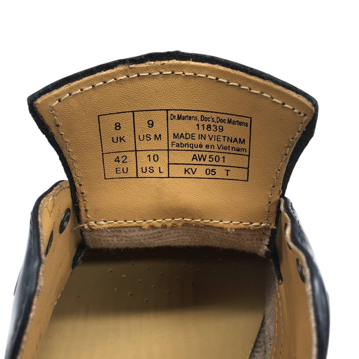 Dr. Martens 1461 3-Eye Shoes, Size 8 Men's 27.0cm genuine leather black type Vintage Second Hand