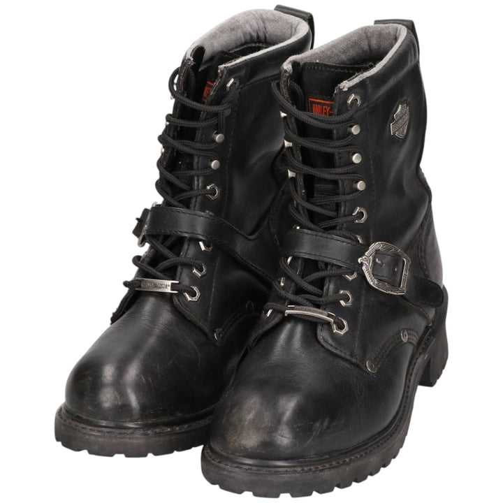 Harley-Davidson Men's Belted Motorcycle Boots, Size 9 (10.6") /saa014448 Men's 27.0cm genuine leather black type Vintage Second Hand