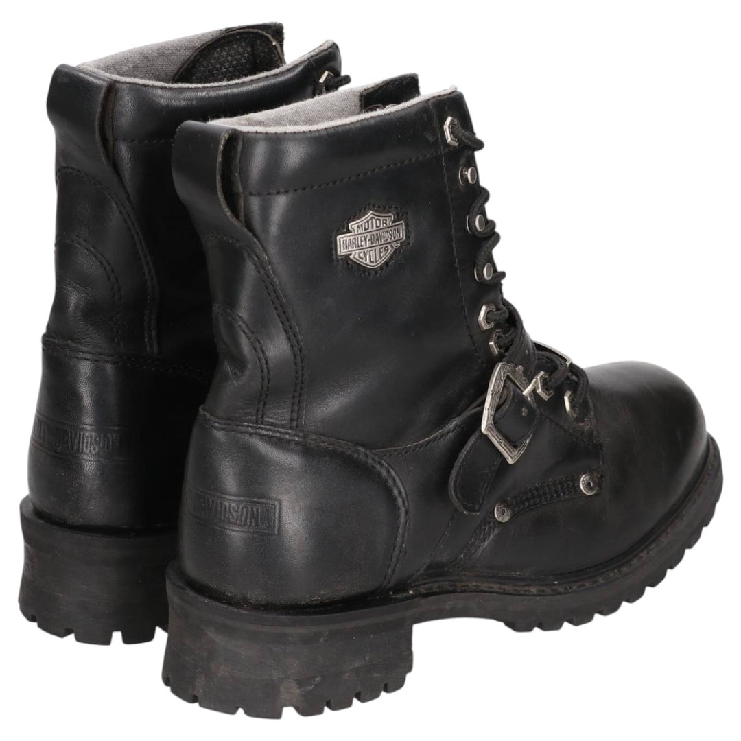 Harley-Davidson Men's Belted Motorcycle Boots, Size 9 (10.6") /saa014448 Men's 27.0cm genuine leather black type Vintage Second Hand