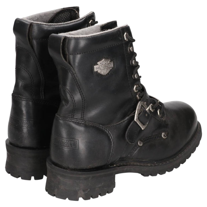 Harley-Davidson Men's Belted Motorcycle Boots, Size 9 (10.6") /saa014448 Men's 27.0cm genuine leather black type Vintage Second Hand