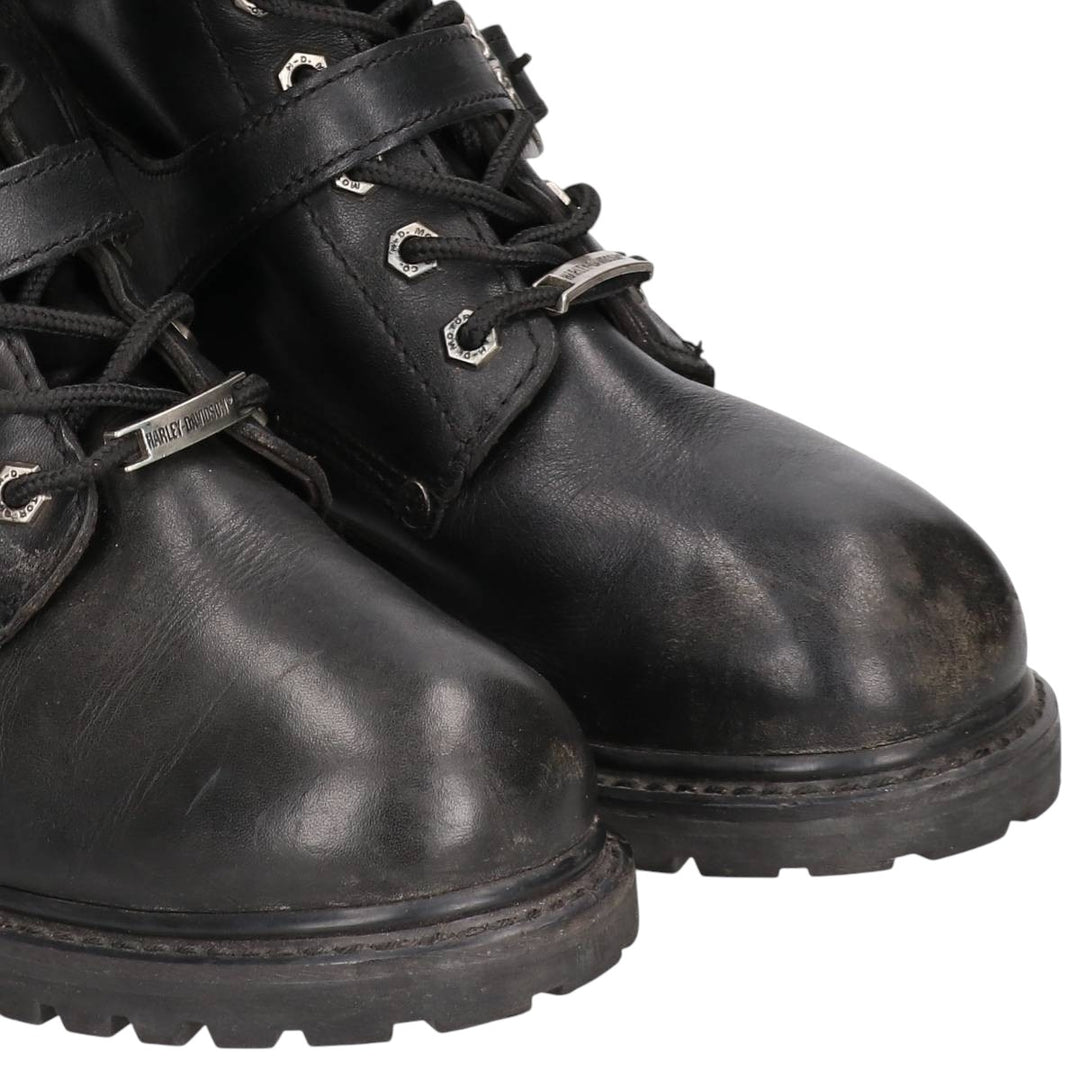 Harley-Davidson Men's Belted Motorcycle Boots, Size 9 (10.6") /saa014448 Men's 27.0cm genuine leather black type Vintage Second Hand