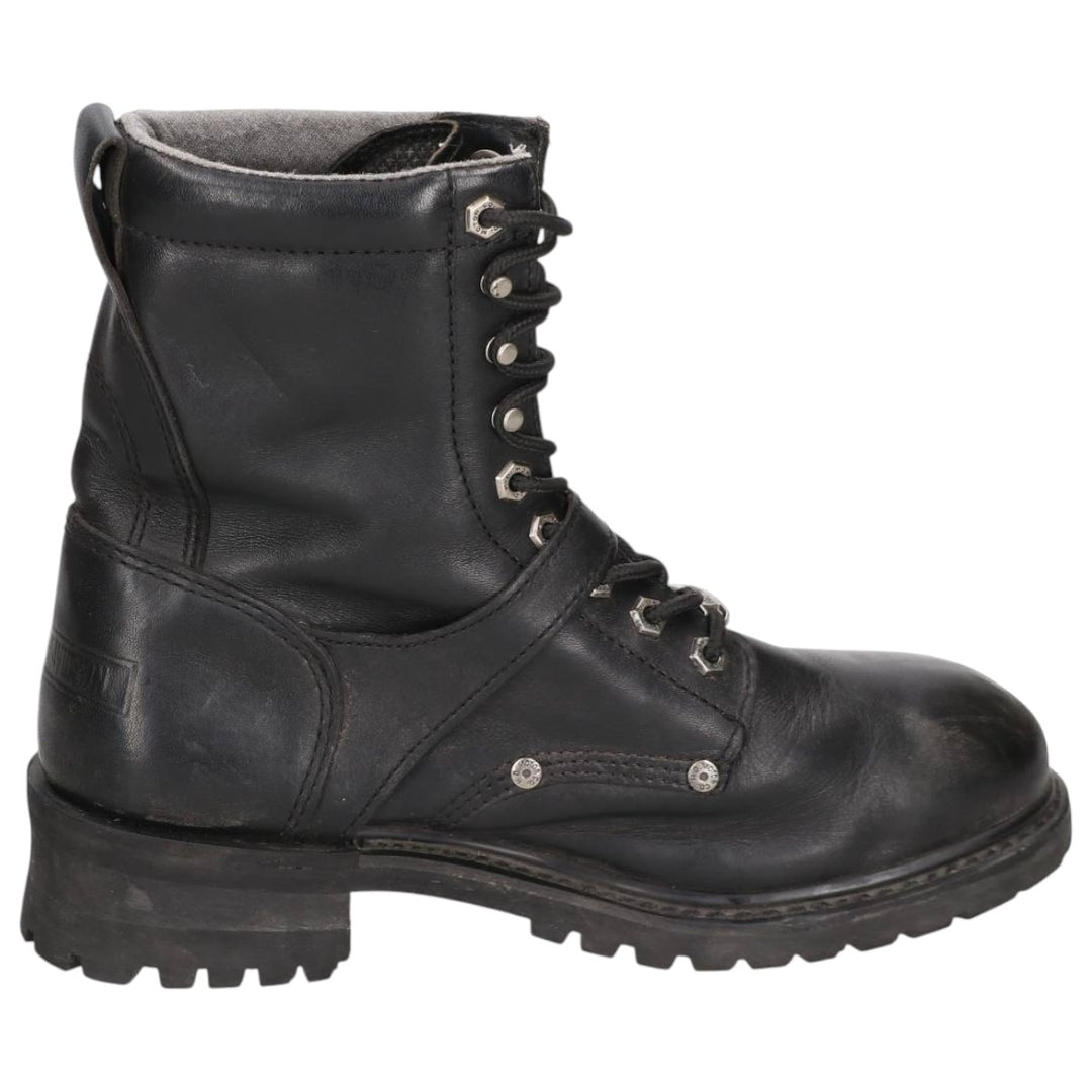 Harley-Davidson Men's Belted Motorcycle Boots, Size 9 (10.6") /saa014448 Men's 27.0cm genuine leather black type Vintage Second Hand