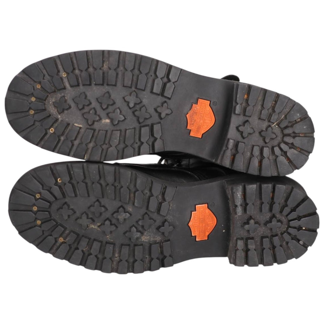 Harley-Davidson Men's Belted Motorcycle Boots, Size 9 (10.6") /saa014448 Men's 27.0cm genuine leather black type Vintage Second Hand